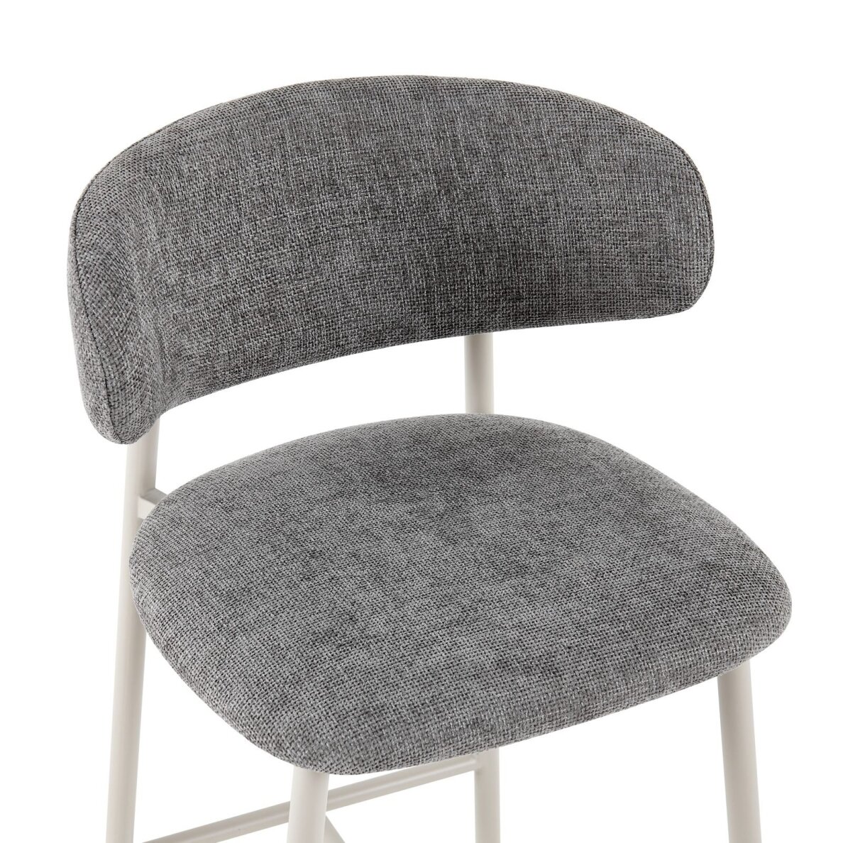 Baro kėdė PRIMO BAR GREY, pilka, lininė, pilkos kojos 2