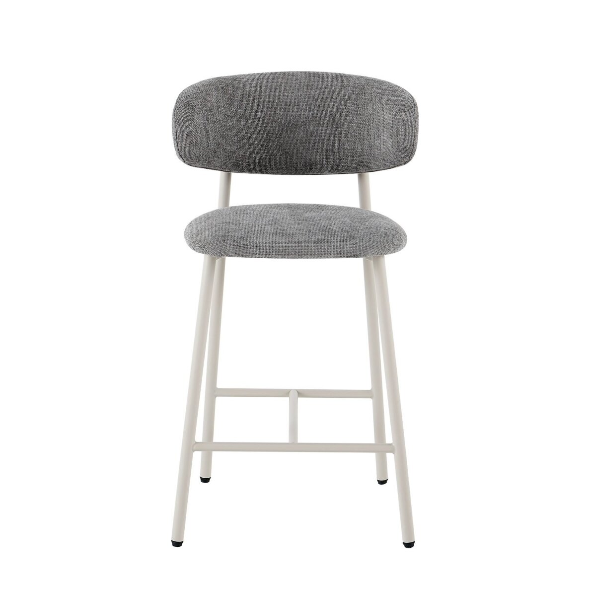 Baro kėdė PRIMO BAR GREY, pilka, lininė, pilkos kojos