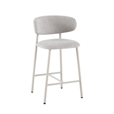 Baro kėdė PRIMO BAR GREY, šviesiai pilka, lininė, pilkos kojos 1 Baro kėdė PRIMO BAR GREY, šviesiai pilka, lininė, pilkos kojos 1