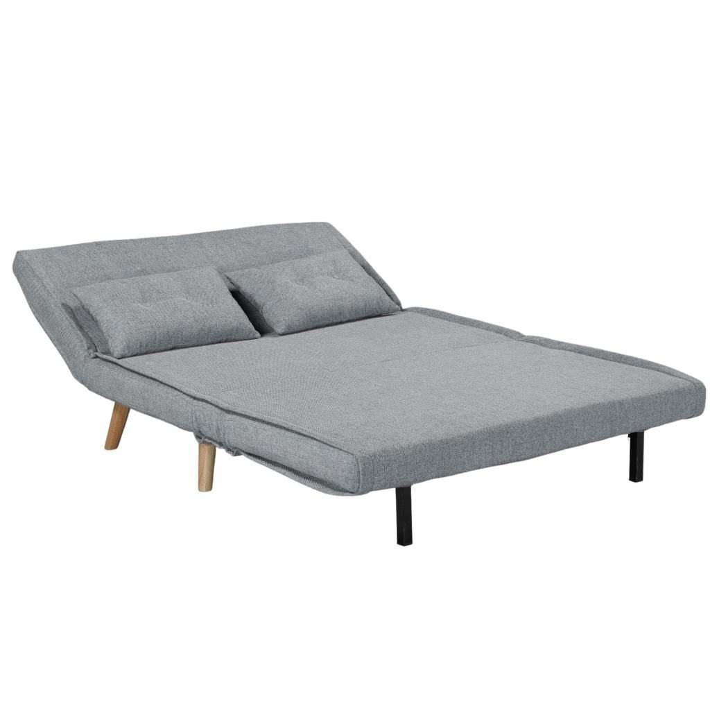 Dvivietė sofa-lova TEMPO, tamsiai pilka 2