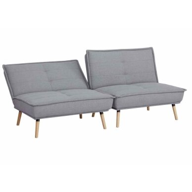 Dvivietė sofa-lova AMBER, šviesiai pilka 1