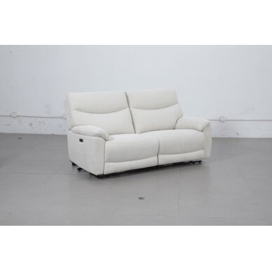 Dvivietė sofa su elektriniais reglaineriais 51197M, šviesiai pilka
