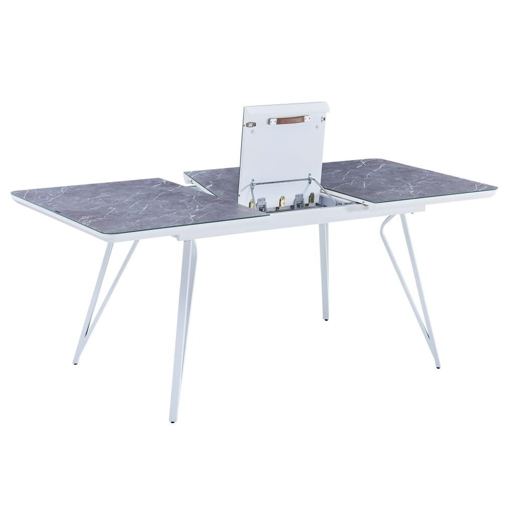 Išskleidžiamas valgomojo stalas TERRA 140-180x85 cm, pilka 2 Išskleidžiamas valgomojo stalas TERRA 140-180x85 cm, pilka 2