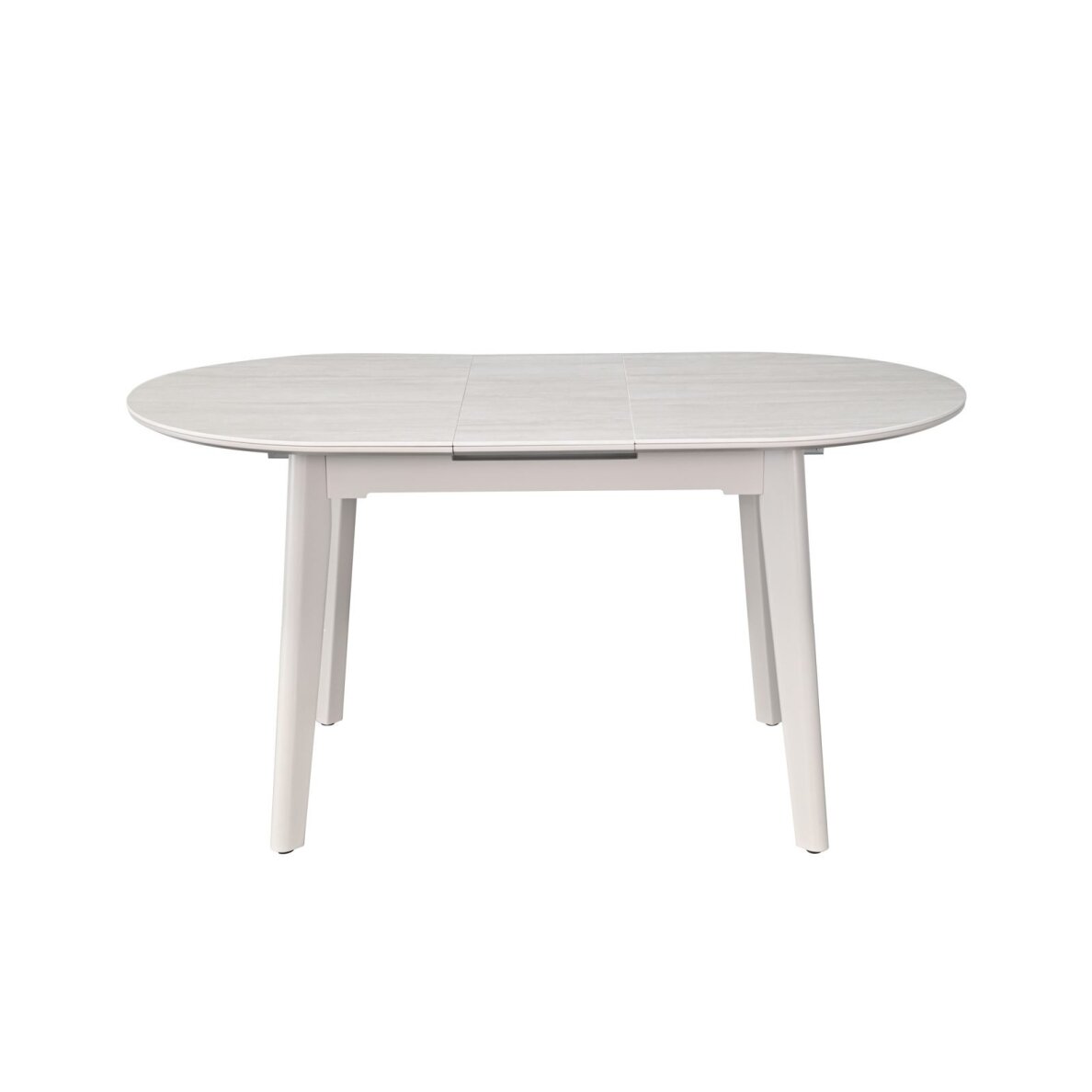 Išskleidžiamas valgomojo stalas ARES 120-150x85 cm, auksinis travertinas, pilkos kojos 1