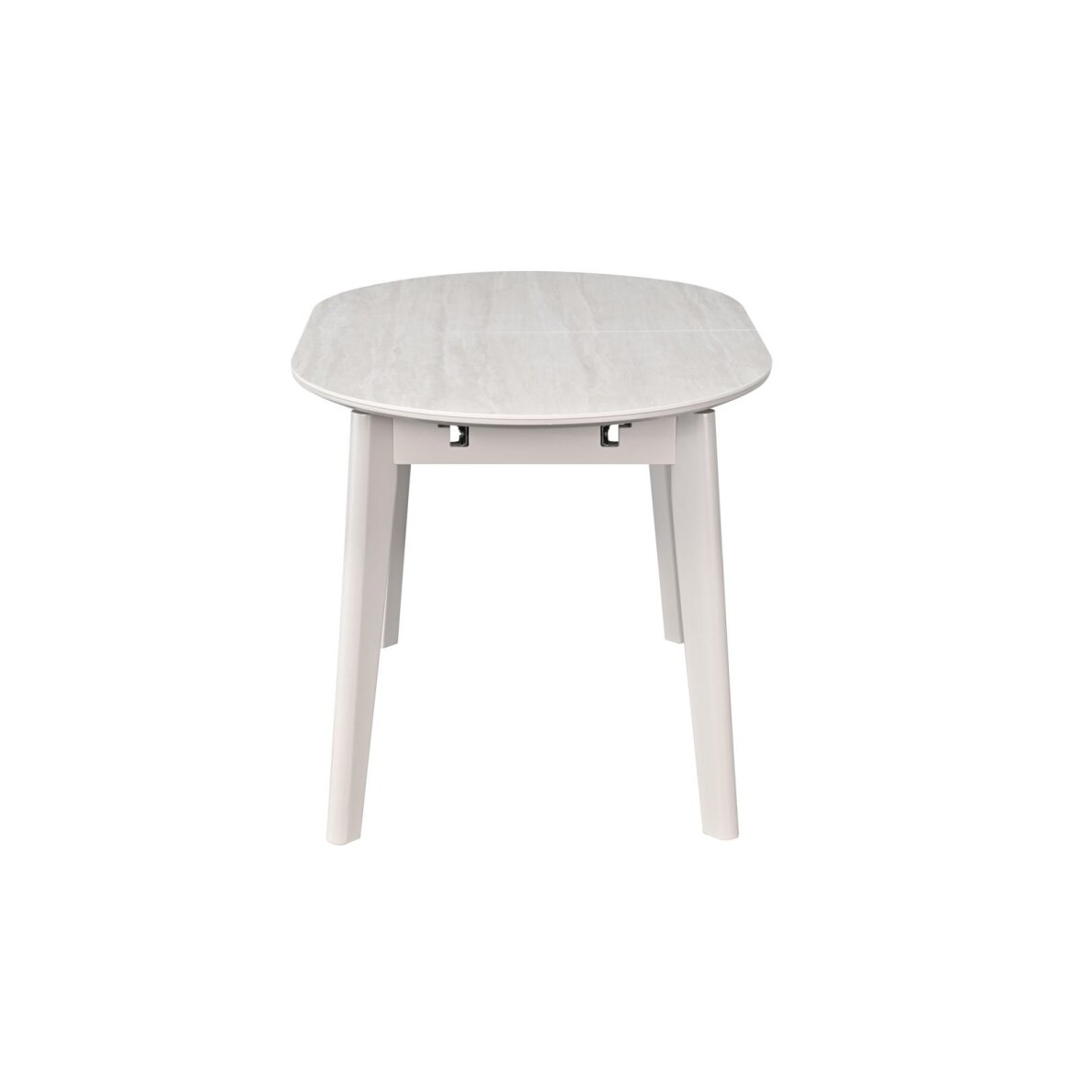Išskleidžiamas valgomojo stalas ARES 120-150x85 cm, auksinis travertinas, pilkos kojos 4 Išskleidžiamas valgomojo stalas ARES 120-150x85 cm, auksinis travertinas, pilkos kojos 4
