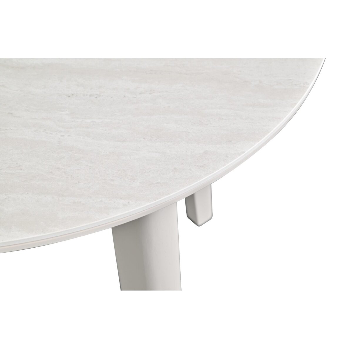 Išskleidžiamas valgomojo stalas ARES 120-150x85 cm, auksinis travertinas, pilkos kojos 5