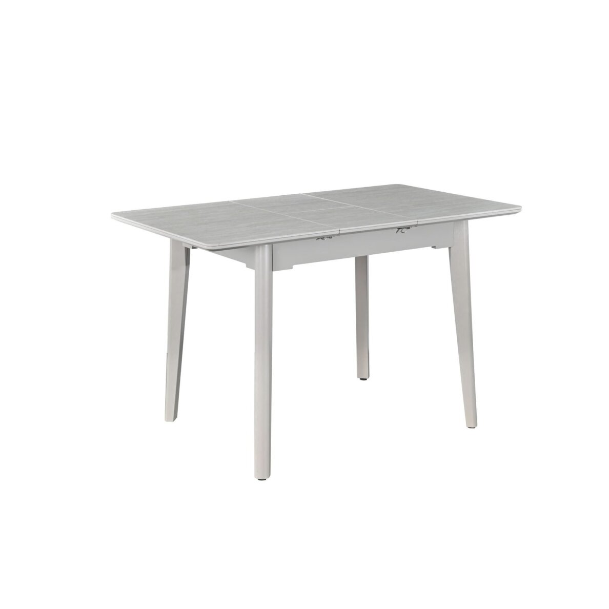 Išskleidžiamas valgomojo stalas CARINA 90-120x70 cm, auksinis travertinas, pilkos kojos 4 Išskleidžiamas valgomojo stalas CARINA 90-120x70 cm, auksinis travertinas, pilkos kojos 4
