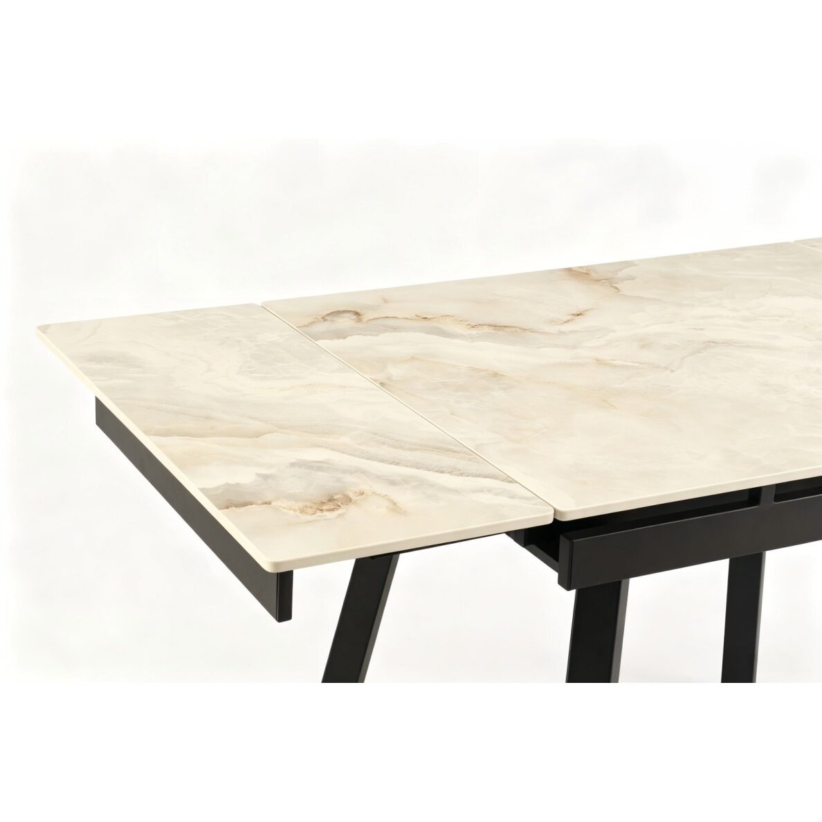 Išskleidžiamas valgomojo stalas DART 90-150x80 cm, blizgi balta 4