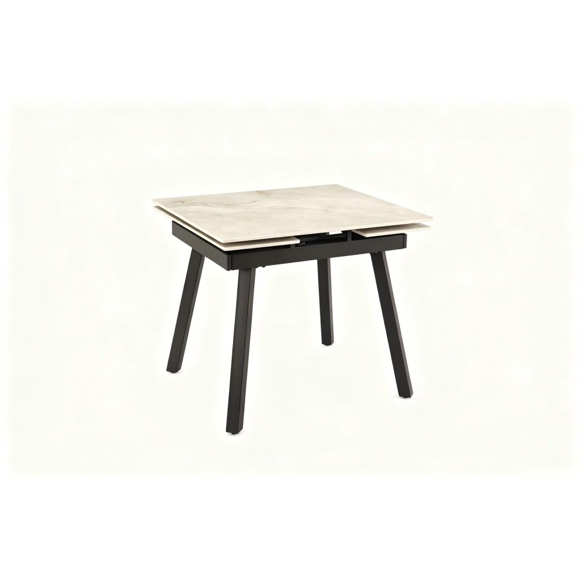 Išskleidžiamas valgomojo stalas DART 90-150x80 cm, blizgi balta Išskleidžiamas valgomojo stalas DART 90-150x80 cm, blizgi balta