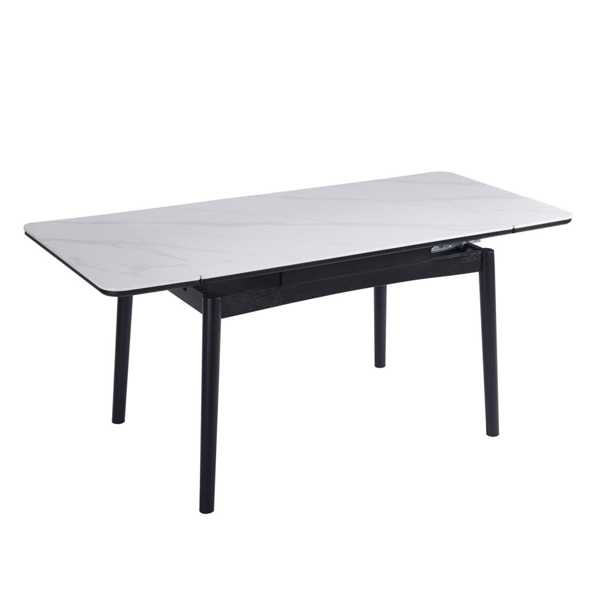Išskleidžiamas valgomojo stalas DOVE 120-180x80 cm, matinė balta 2