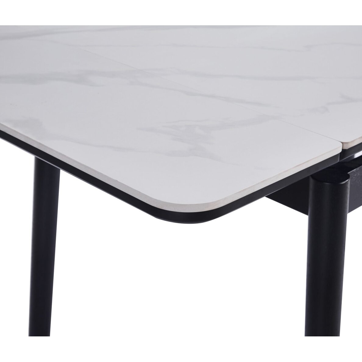 Išskleidžiamas valgomojo stalas DOVE 120-180x80 cm, matinė balta 5