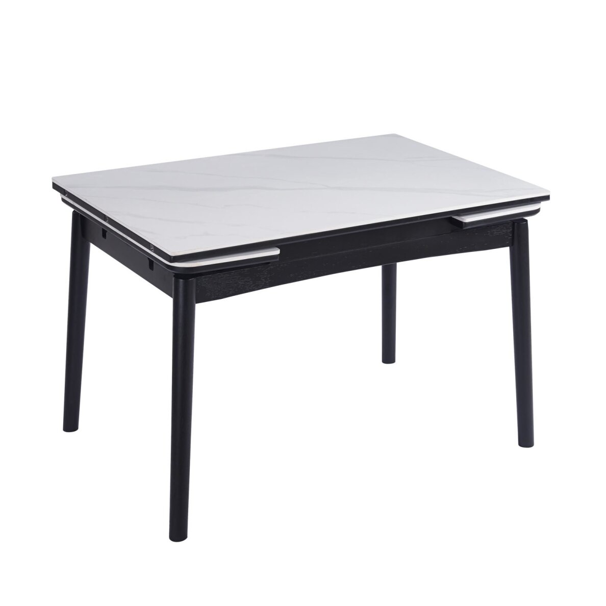 Išskleidžiamas valgomojo stalas DOVE 120-180x80 cm, matinė balta