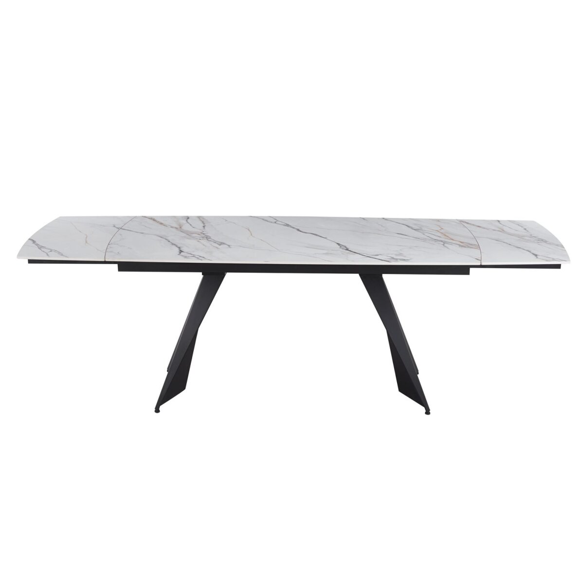 Išskleidžiamas valgomojo stalas ECLIPSE 165-240x90 cm, matinė balta su auksu 3