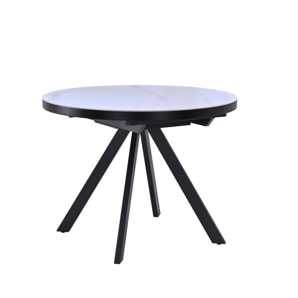 Išskleidžiamas valgomojo stalas LIBRA 100-130x100 cm, matinė balta 2