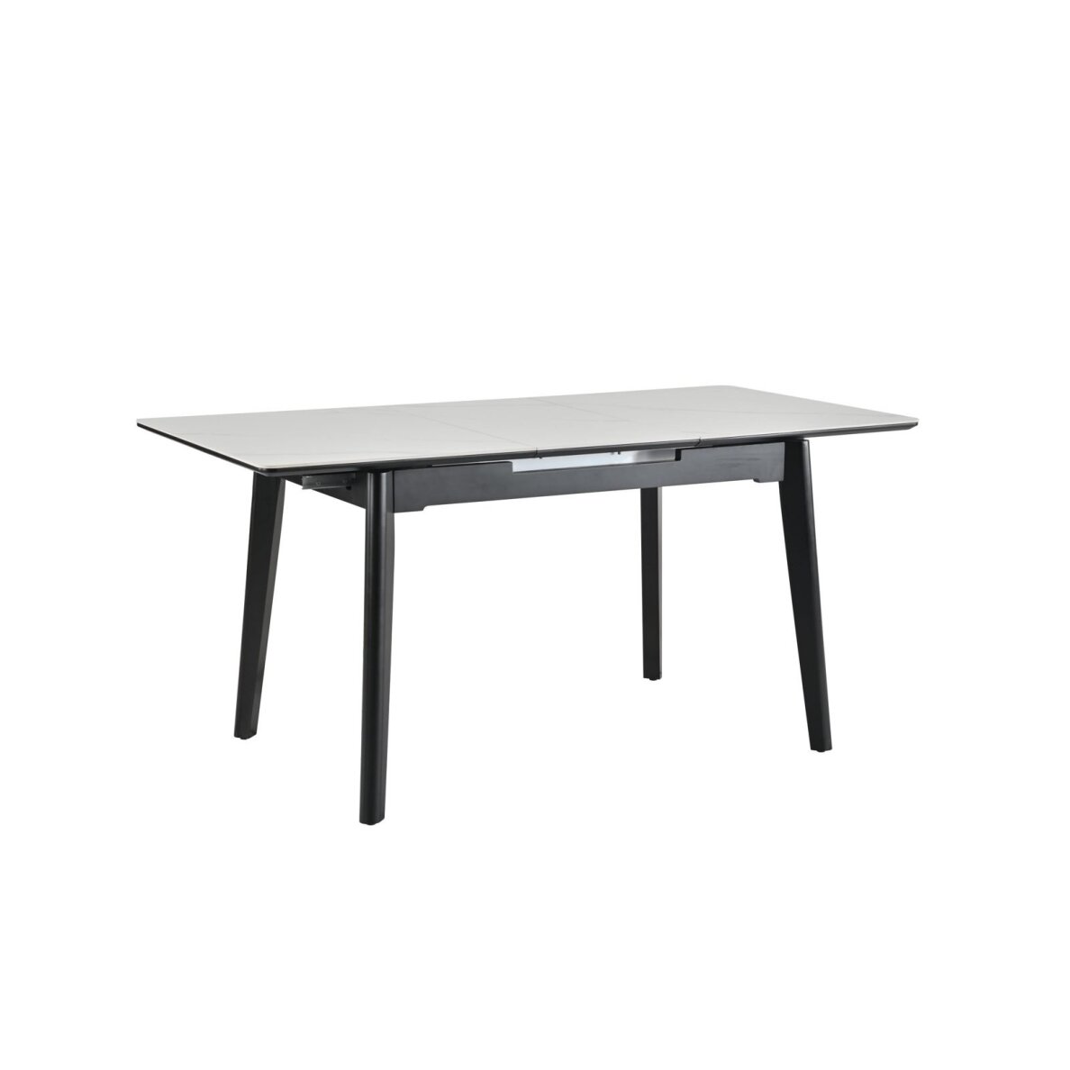 Išskleidžiamas valgomojo stalas OSTEN 110-140x80 cm, matinė balta 1