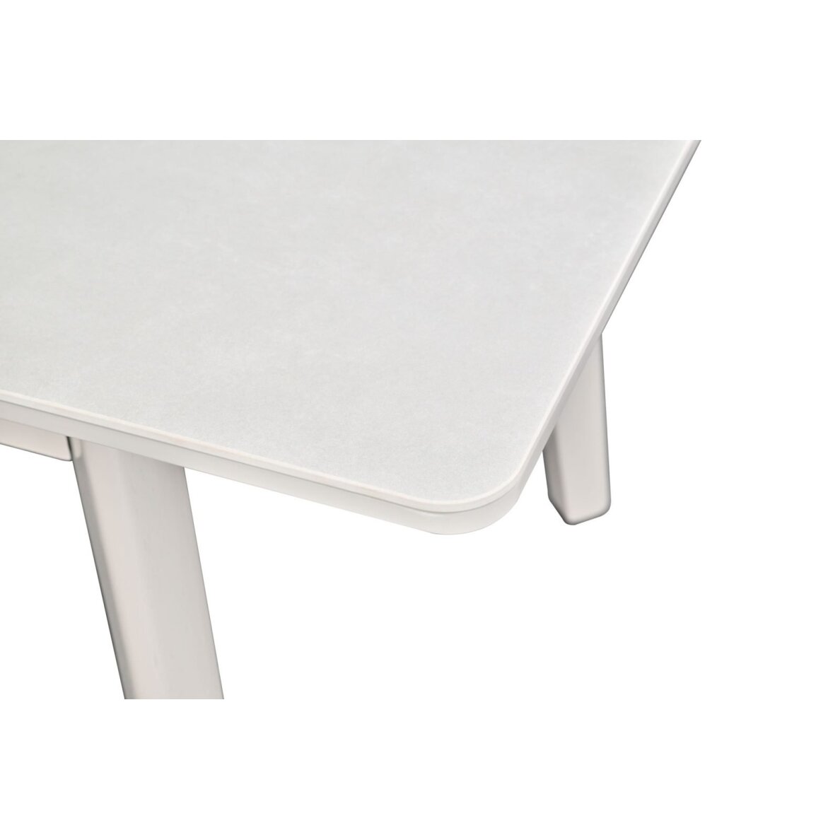 Išskleidžiamas valgomojo stalas OSTEN 140-180x80 cm, auksinis travertinas, pilkos kojos 5