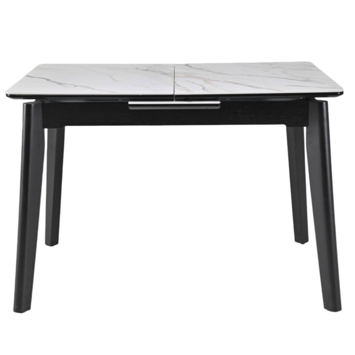Išskleidžiamas valgomojo stalas OSTEN 140-180x80 cm, matinė balta su auksu 2