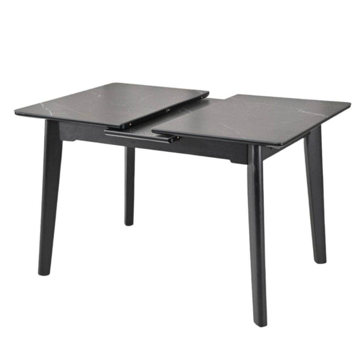 Išskleidžiamas valgomojo stalas OSTEN 140-180x80 cm, matinė juoda 3 Išskleidžiamas valgomojo stalas OSTEN 140-180x80 cm, matinė juoda 3