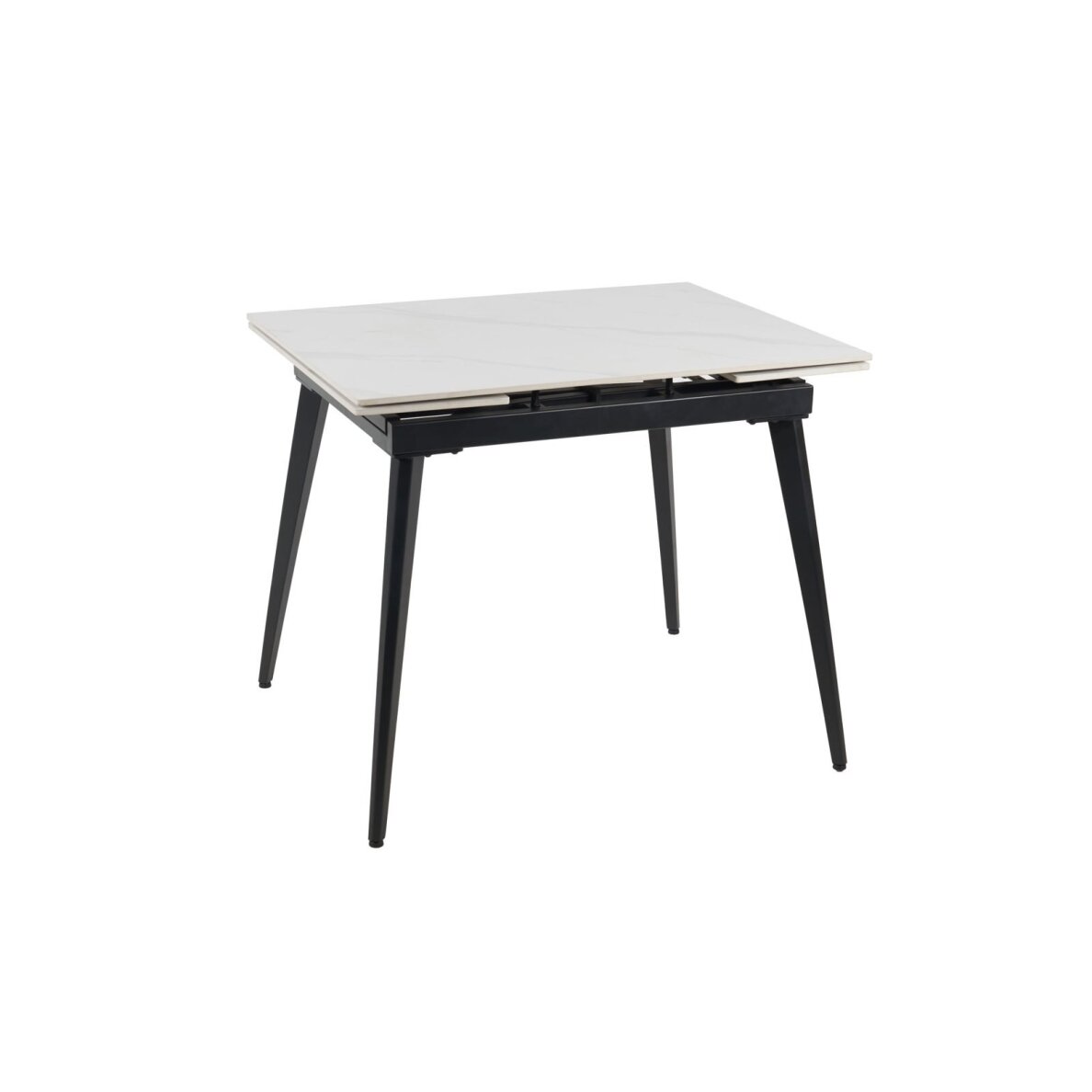 Išskleidžiamas valgomojo stalas REEF 90-140x70 cm, matinis baltas marmuras 1 Išskleidžiamas valgomojo stalas REEF 90-140x70 cm, matinis baltas marmuras 1