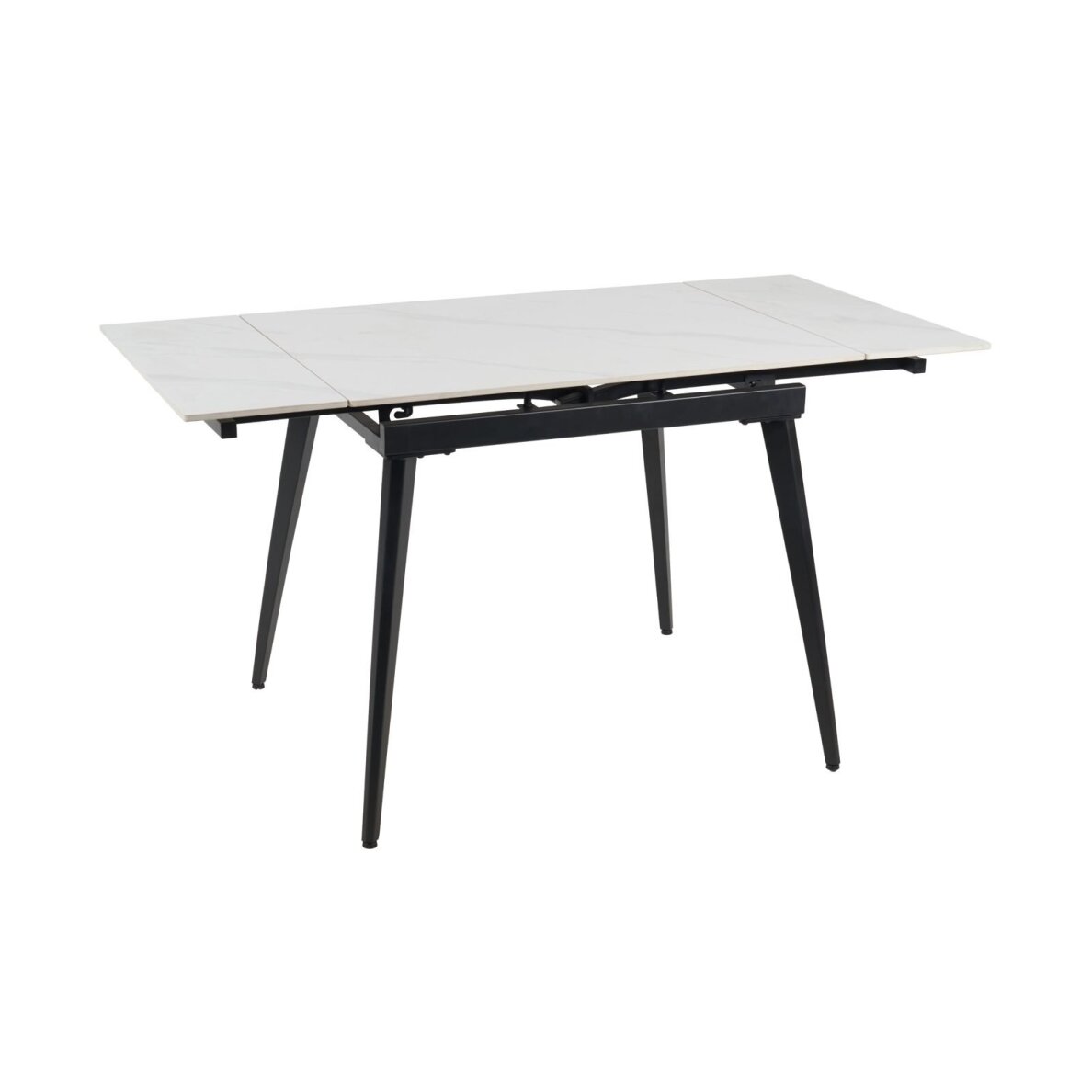 Išskleidžiamas valgomojo stalas REEF 90-140x70 cm, matinis baltas marmuras 2