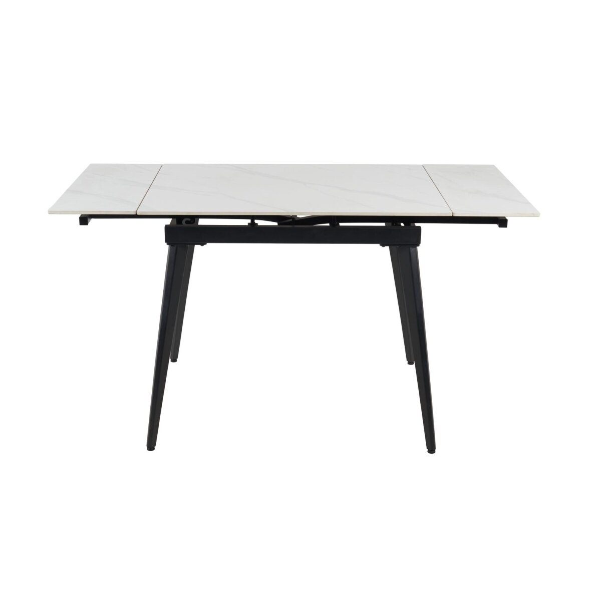 Išskleidžiamas valgomojo stalas REEF 90-140x70 cm, matinis baltas marmuras 3
