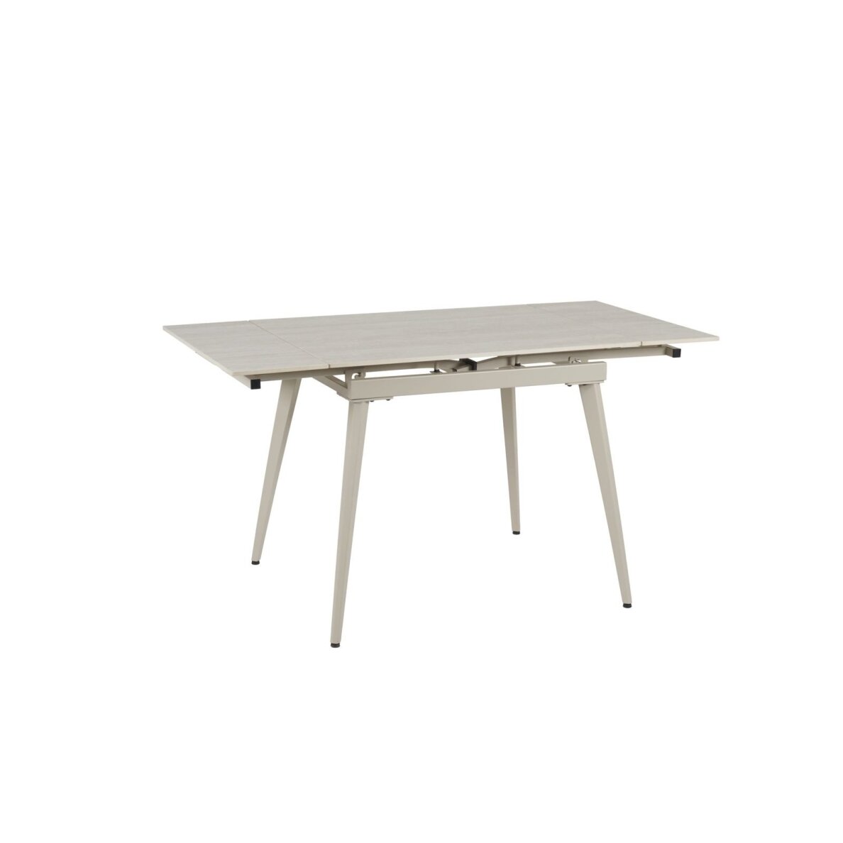 Išskleidžiamas valgomojo stalas REEF 90-140x70 cm, matinis šviesus travertinas, pilkos kojos 5 Išskleidžiamas valgomojo stalas REEF 90-140x70 cm, matinis šviesus travertinas, pilkos kojos 5