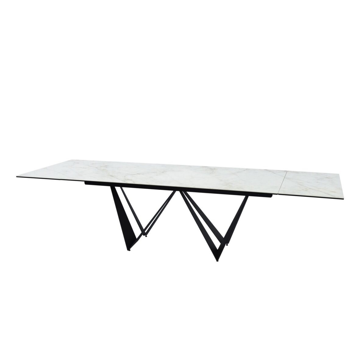 Išskleidžiamas valgomojo stalas ROMA 200-300x100 cm, balta 1 Išskleidžiamas valgomojo stalas ROMA 200-300x100 cm, balta 1