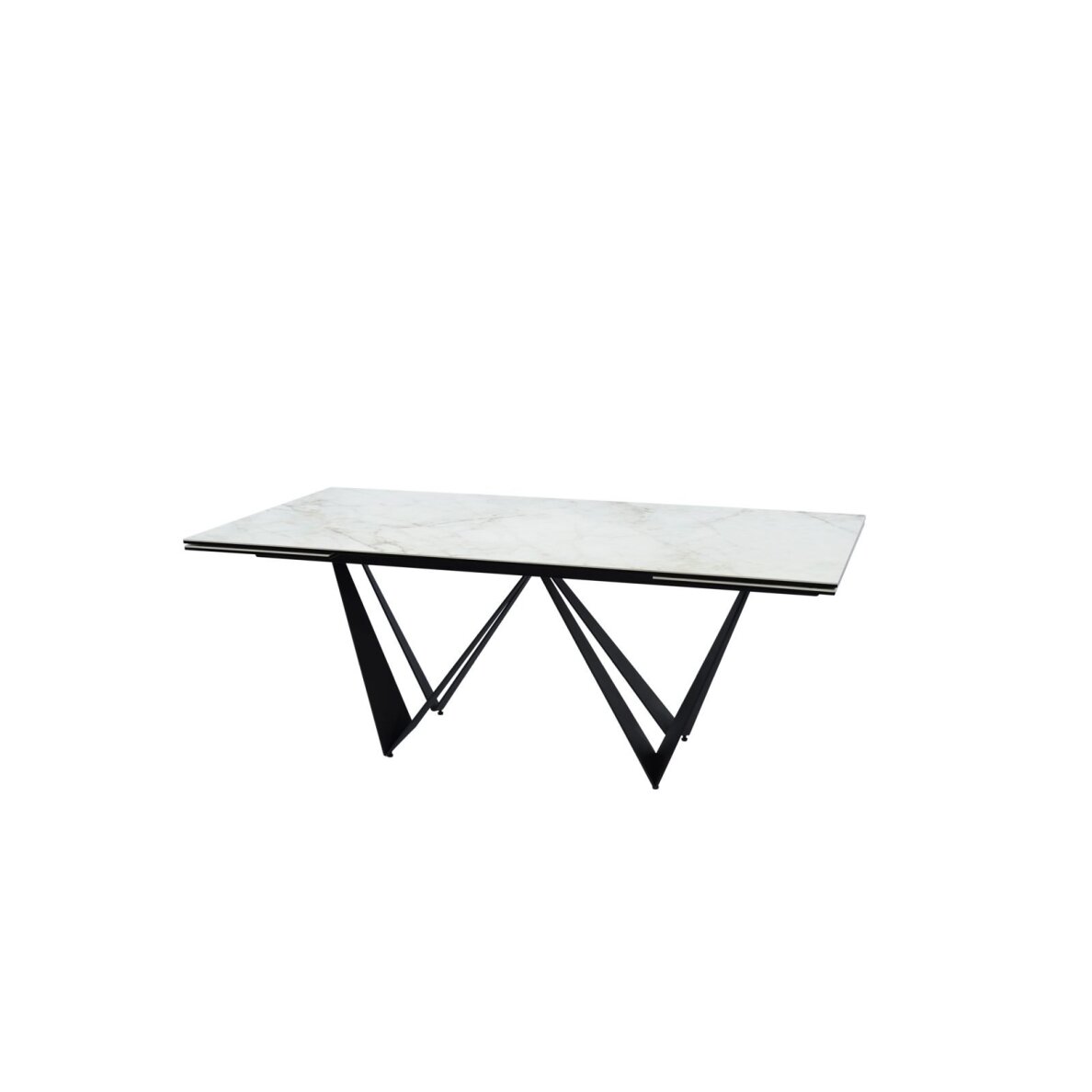 Išskleidžiamas valgomojo stalas ROMA 200-300x100 cm, balta