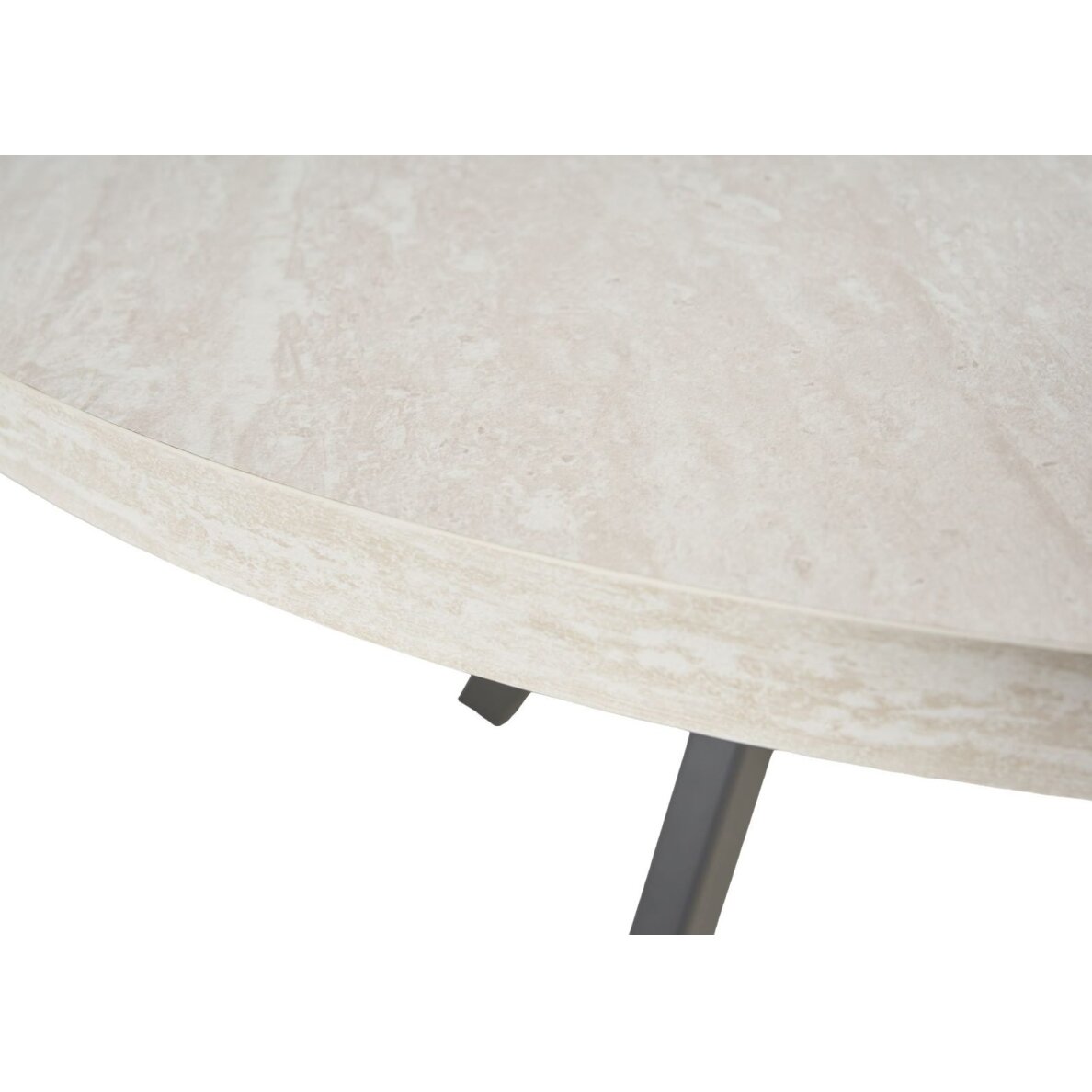Išskleidžiamas valgomojo stalas RONDO 100-140x100 cm, šviesiai pilka 3