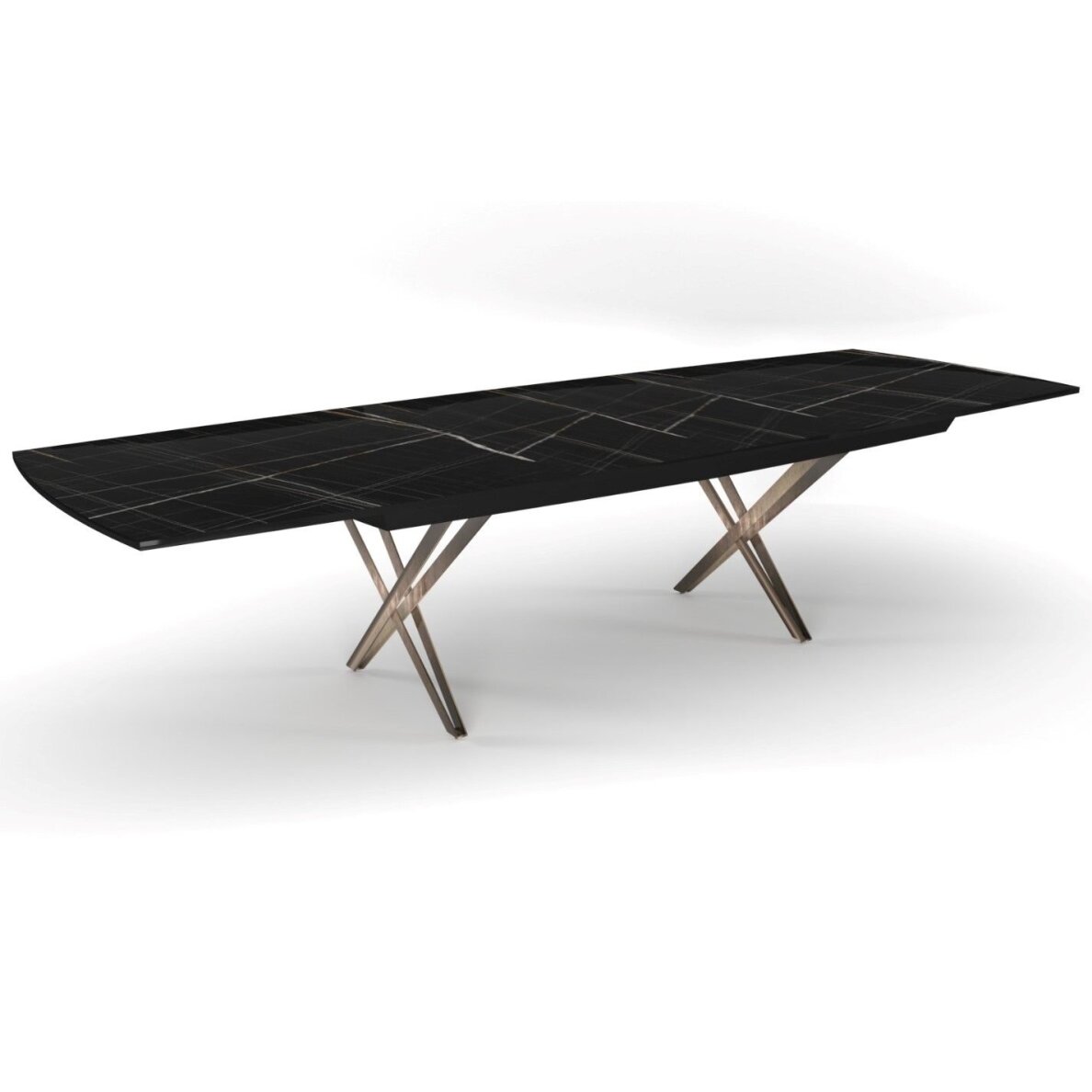 Išskleidžiamas valgomojo stalas SHINE 158-248x100 cm, blizgi Bianco 2