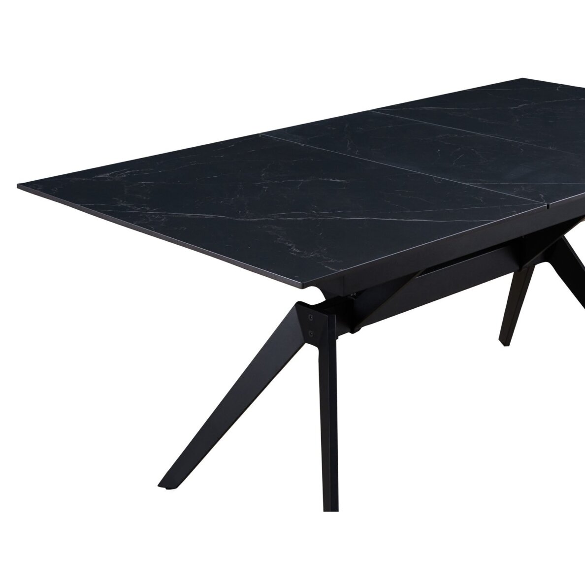 Išskleidžiamas valgomojo stalas TURS 140-180x90 cm, juoda 4 Išskleidžiamas valgomojo stalas TURS 140-180x90 cm, juoda 4