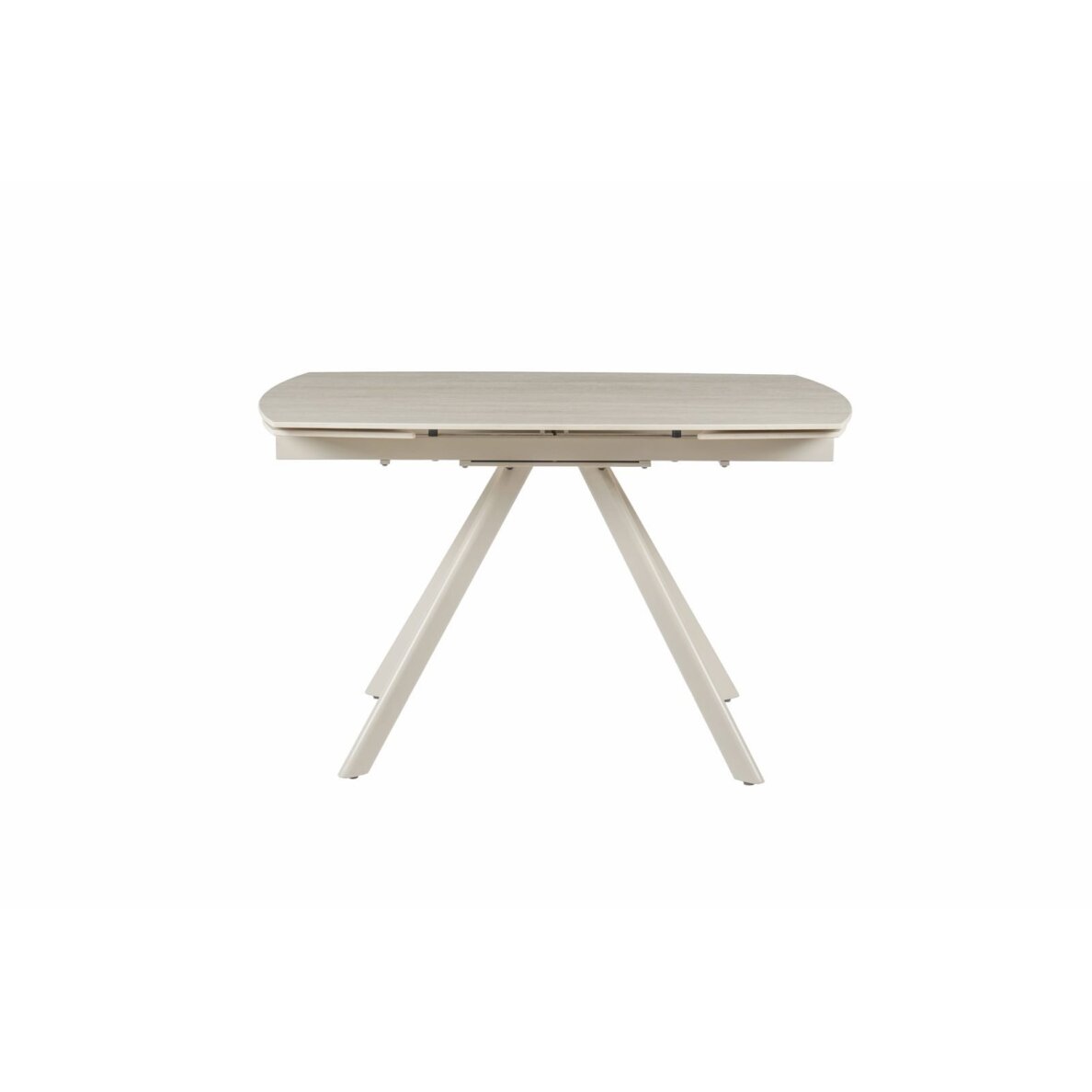 Išskleidžiamas valgomojo stalas URSA 125-180x80 cm, matinis tamsus travertinas, pilkos kojos