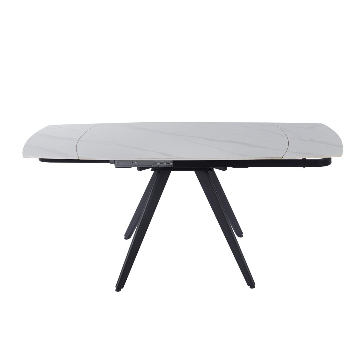 Išskleidžiamas valgomojo stalas VIGO 120-180x80 cm, matinis baltas marmuras Išskleidžiamas valgomojo stalas VIGO 120-180x80 cm, matinis baltas marmuras