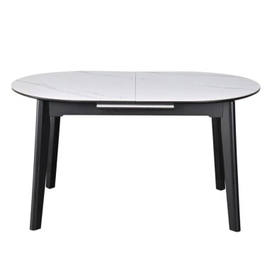 Išskleidžiamas valgomojo stalas ARES 120-150x85 cm, matinė balta Išskleidžiamas valgomojo stalas ARES 120-150x85 cm, matinė balta