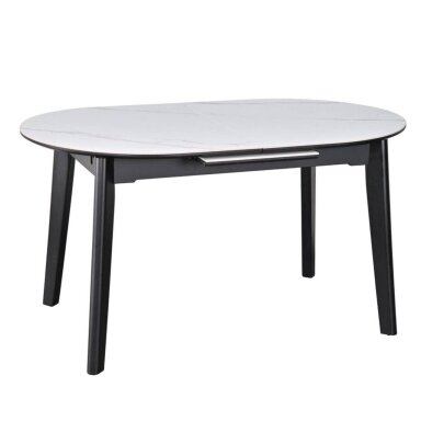 Išskleidžiamas valgomojo stalas ARES 120-150x85 cm, matinė balta Išskleidžiamas valgomojo stalas ARES 120-150x85 cm, matinė balta