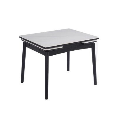 Išskleidžiamas valgomojo stalas DOVE 100-160x80 cm, matinė balta Išskleidžiamas valgomojo stalas DOVE 100-160x80 cm, matinė balta
