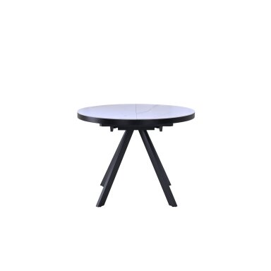 Išskleidžiamas valgomojo stalas LIBRA 100-130x100 cm, matinė balta Išskleidžiamas valgomojo stalas LIBRA 100-130x100 cm, matinė balta