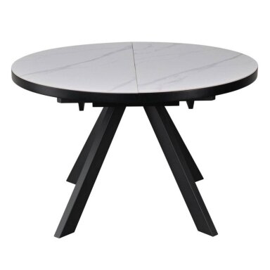 Išskleidžiamas valgomojo stalas LYRA 120-160x120 cm, matinė balta Išskleidžiamas valgomojo stalas LYRA 120-160x120 cm, matinė balta
