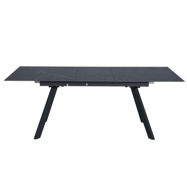 Išskleidžiamas valgomojo stalas MARS 160-205x90 cm, juoda