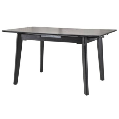 Išskleidžiamas valgomojo stalas OSTEN 140-180x80 cm, matinė juoda Išskleidžiamas valgomojo stalas OSTEN 140-180x80 cm, matinė juoda