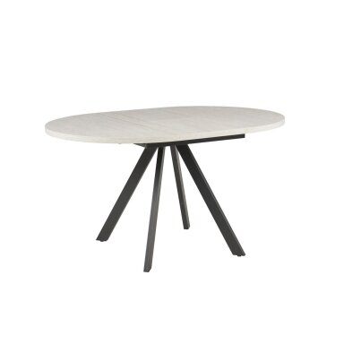 Išskleidžiamas valgomojo stalas RONDO 100-140x100 cm, šviesiai pilka
