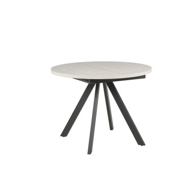 Išskleidžiamas valgomojo stalas RONDO 100-140x100 cm, šviesiai pilka