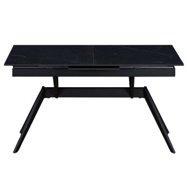 Išskleidžiamas valgomojo stalas TURS 140-180x90 cm, juoda
