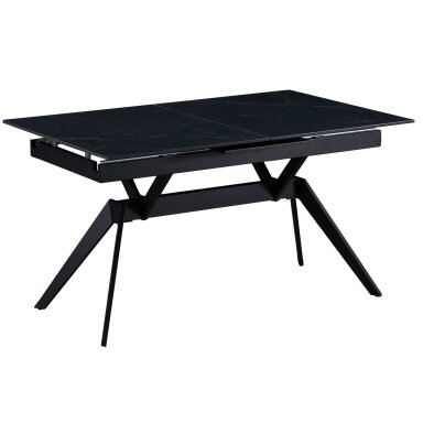 Išskleidžiamas valgomojo stalas TURS 140-180x90 cm, juoda