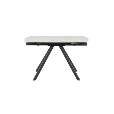 Išskleidžiamas valgomojo stalas URSA 125-180x80 cm, matinis baltas marmuras Išskleidžiamas valgomojo stalas URSA 125-180x80 cm, matinis baltas marmuras
