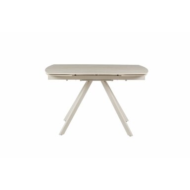 Išskleidžiamas valgomojo stalas URSA 125-180x80 cm, matinis tamsus travertinas, pilkos kojos Išskleidžiamas valgomojo stalas URSA 125-180x80 cm, matinis tamsus travertinas, pilkos kojos