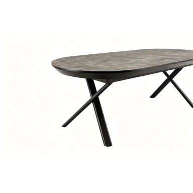 Išskleidžiamas valgomojo stalas WESTO 220-370x100 cm, tamsiai pilka