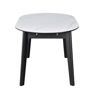 Išskleidžiamas valgomojo stalas ARES 120-150x85 cm, matinė balta 4 Išskleidžiamas valgomojo stalas ARES 120-150x85 cm, matinė balta 4