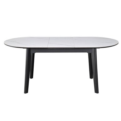 Išskleidžiamas valgomojo stalas ARES 140-180x85 cm, matinė balta 3