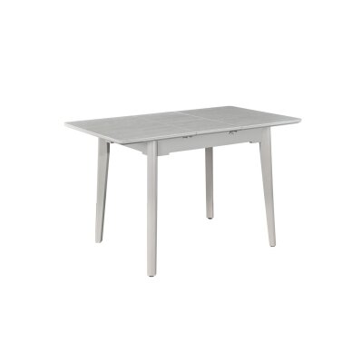 Išskleidžiamas valgomojo stalas CARINA 90-120x70 cm, auksinis travertinas, pilkos kojos 4 Išskleidžiamas valgomojo stalas CARINA 90-120x70 cm, auksinis travertinas, pilkos kojos 4
